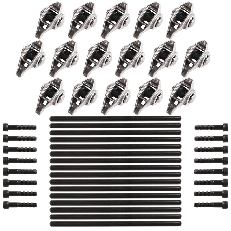 Riyhch LS1 Rocker Arms and Bolts with Trunion Kit Fit for LS2 LS6 LQ4 LQ9 LY5 LY6 LM7 4.8 5.3 5.7 6.0 L Engine Replace 10214664 12681275 - Image 1